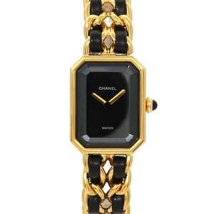 CHANEL Premiere Women's Watch, Size L, H0001, Black and Gold, Quartz Movement